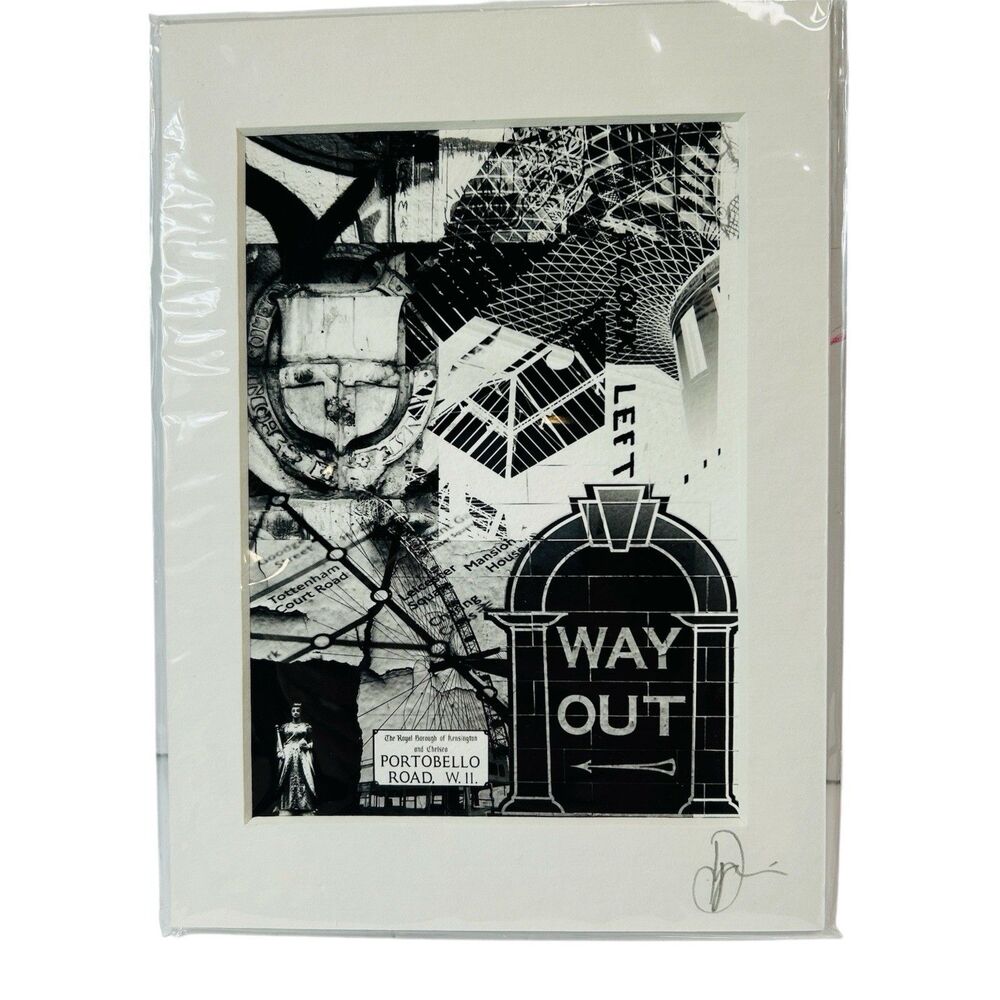 Gallery One G-1 Photography Print London Collage Signed Matted 6X8"